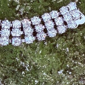 Silver Rhinestone clip sweater or shoe Vintage